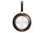 Poêle Tefal marron avec les inscriptions « INDUCTION TECHNOLOGY » et « HANDWASH ONLY ».