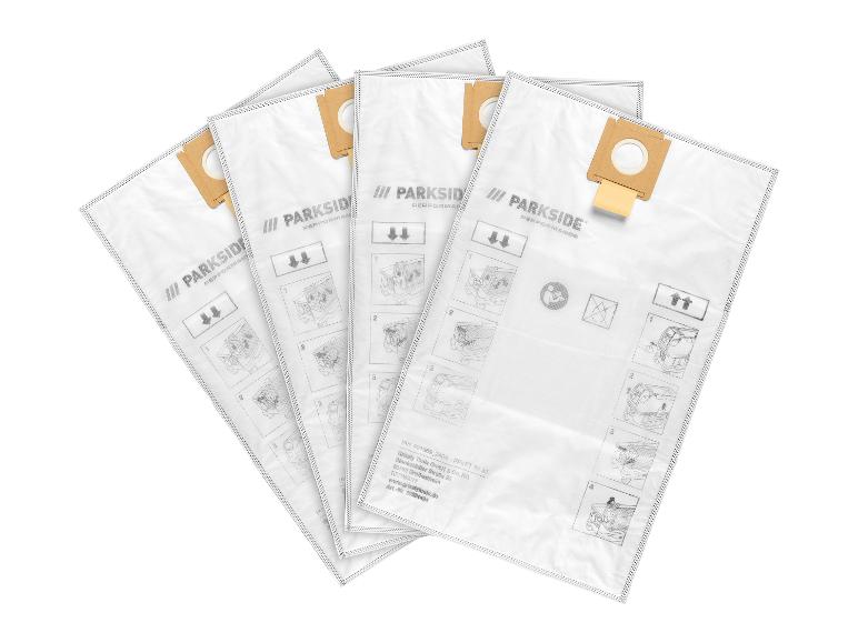 Sacs filtrants pour aspirateur Parkside Performance avec instructions.
