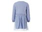 Robe violette pour enfant avec manches longues et jupe en tulle pailleté.