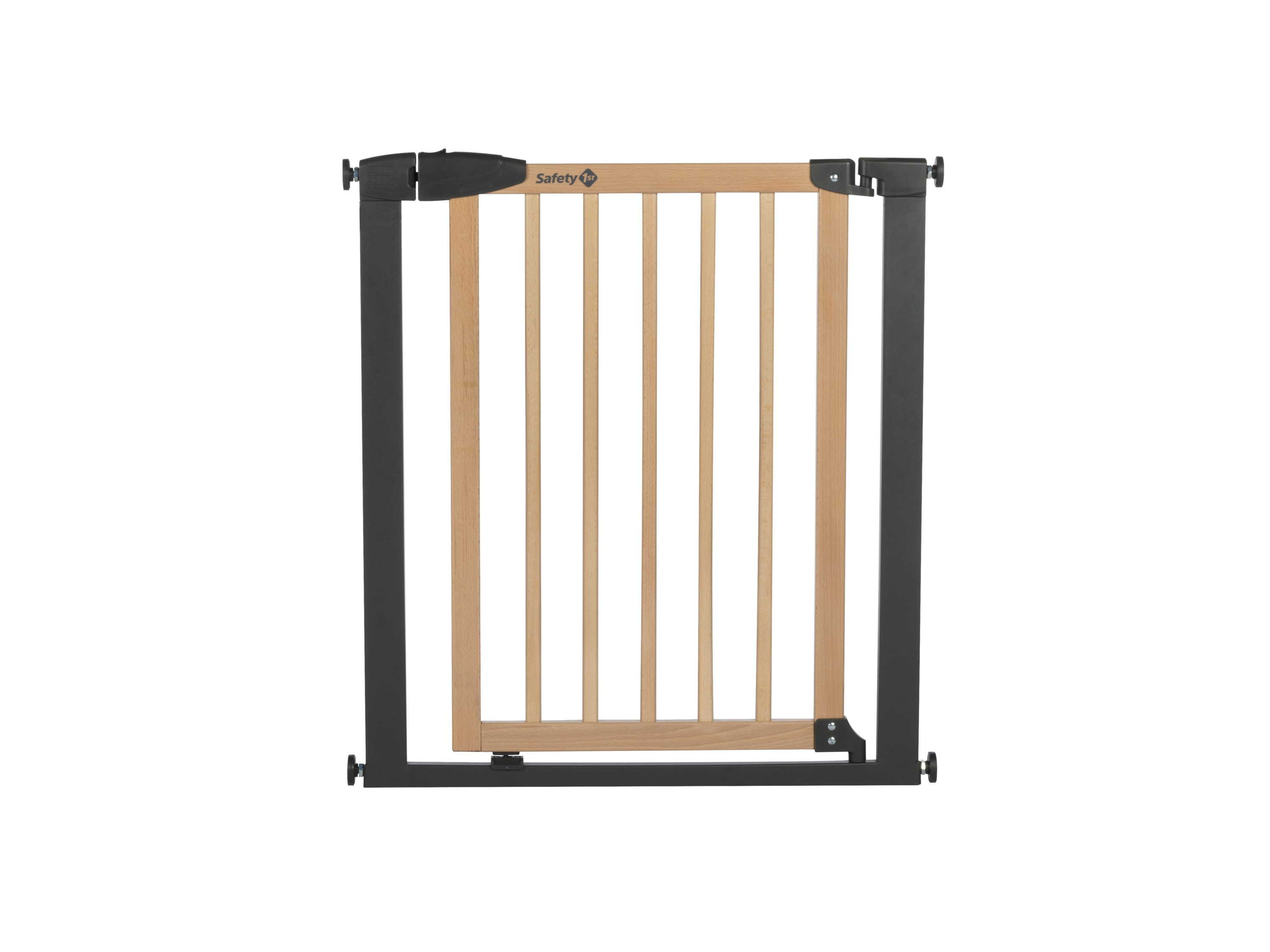 Safety 1st Simply Close Wood & Meta, Pression, 73-80 Cm (max. 94cm), Sans Vis Ni Perçage, Ouverture D'une Main