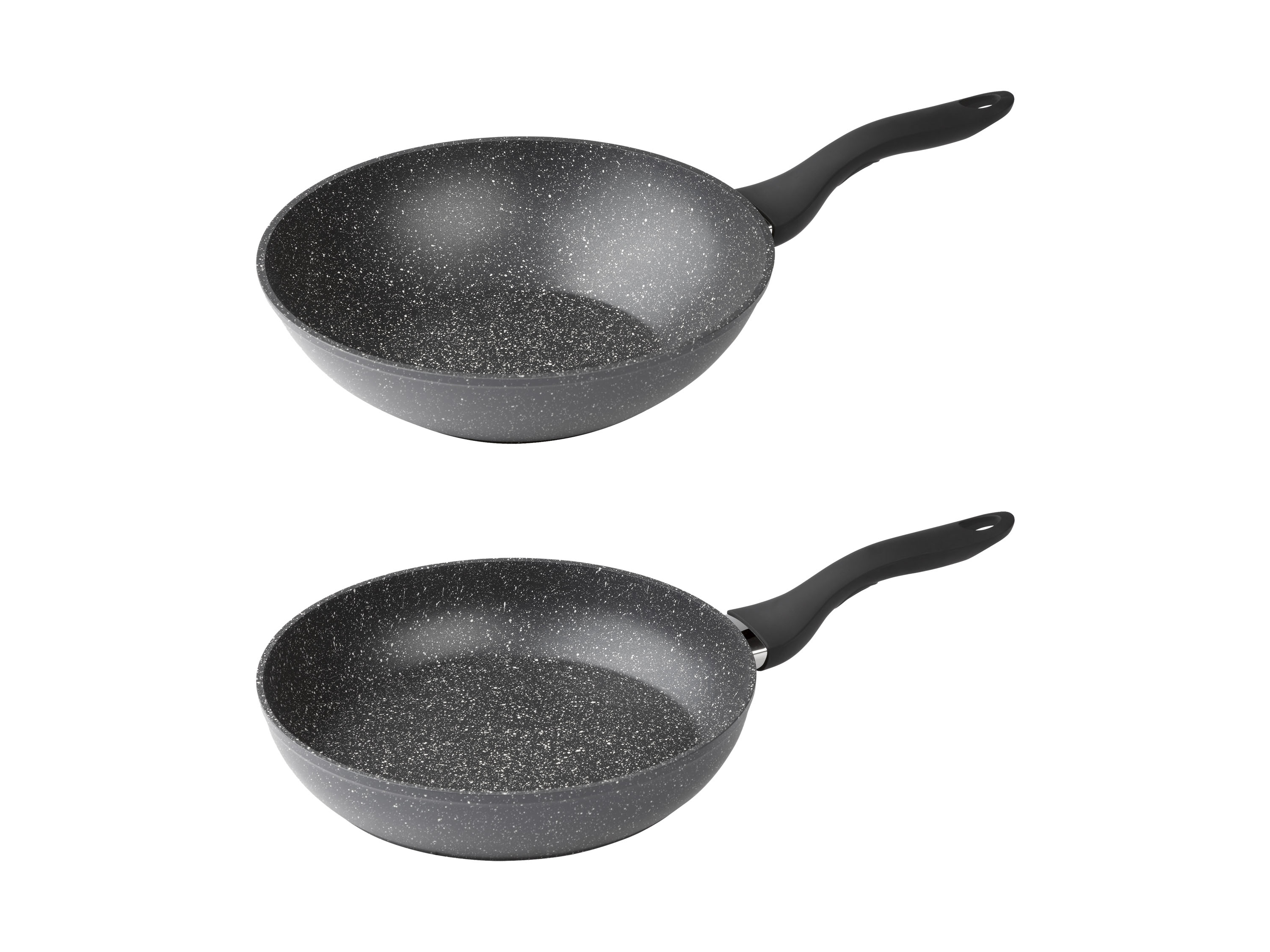 ERNESTO® Poêle ou wok en aluminium, 28 cm, aspect granit