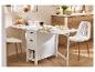 Table pliante blanche LIVARNO® avec tiroirs dans une salle à manger lumineuse.