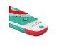 Planche de paddle gonflable rouge et turquoise.
