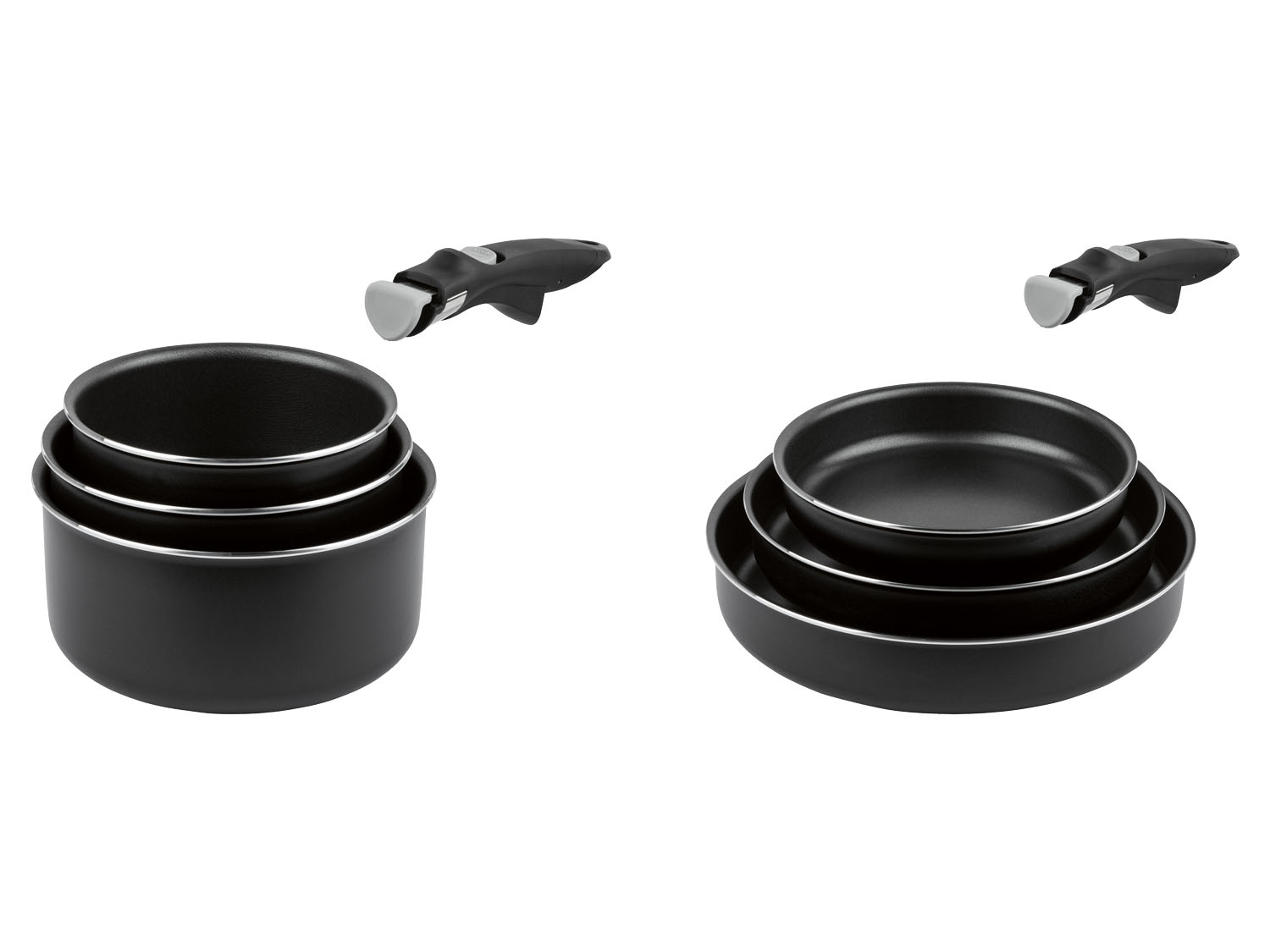 ERNESTO® Lot de casseroles ou poêles, 4 pièces