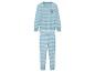 Pyjama rayé bleu ciel pour enfant avec motif ours.