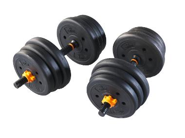 CRIVIT Set de 19 haltères courts et longs 2 en 1