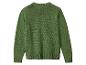 Pull en tricot vert à col rond