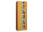 Un armoire en bois avec des classeurs.