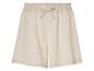Short beige avec élastique à la taille et nœud.