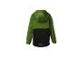 Sweat à capuche enfant vert et noir avec détails réfléchissants.