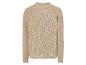Pull en laine beige à manches longues
