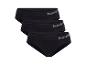 Lot de 3 culottes noires Reebok avec logo sur la ceinture.