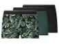 Lot de 3 boxers: un à motif feuilles vertes, un vert foncé et un noir.