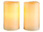 Deux bougies LED couleur ivoire avec effet de scintillement