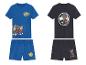 Pyjamas enfant Paw Patrol : t-shirts et shorts, motifs bleu et marine.