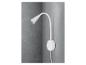 Une applique murale blanche avec un bras flexible.