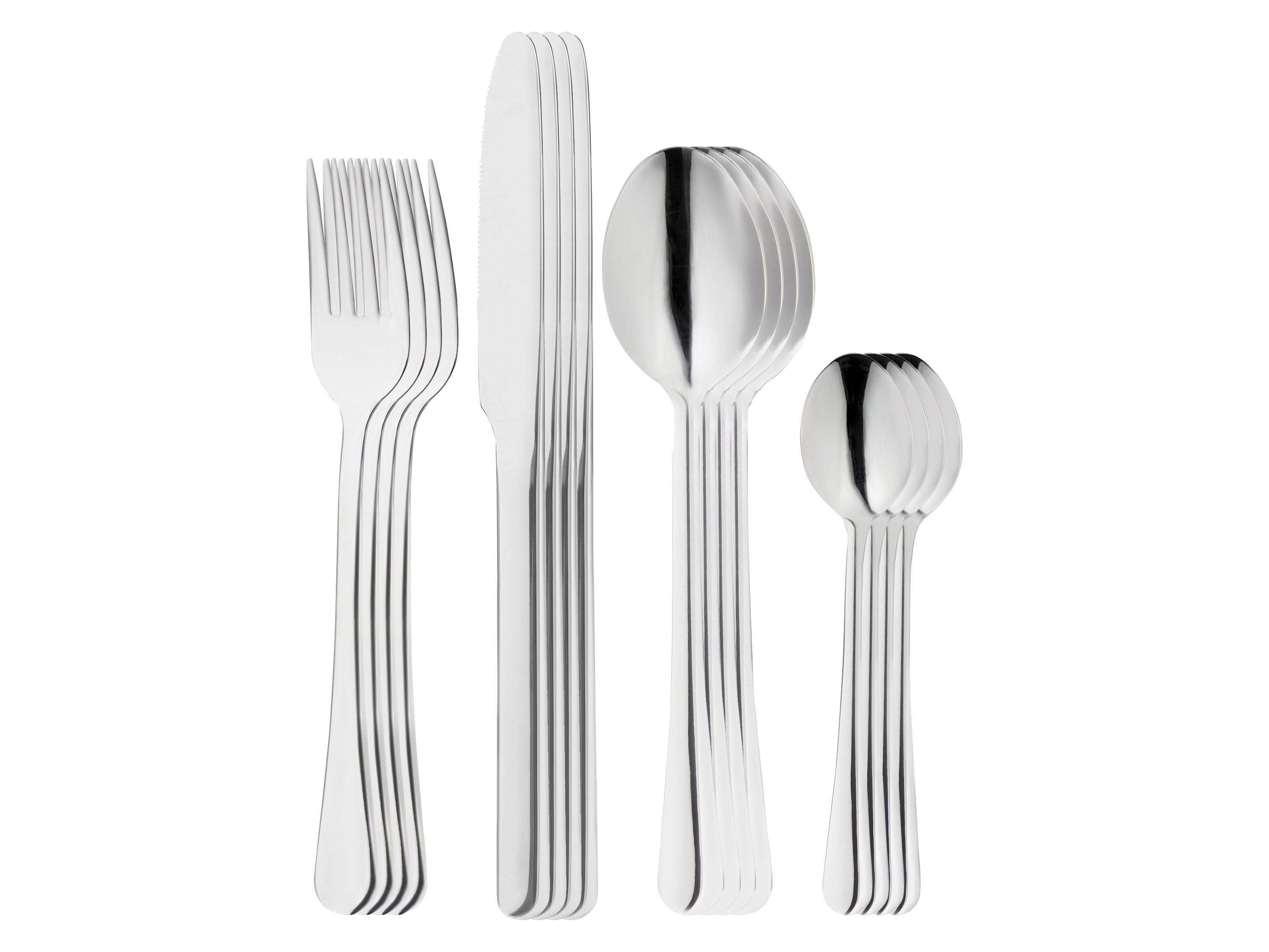 ERNESTO® Set de couverts en acier inoxydable brillant, 16 pièces