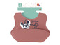 Bavoir en silicone rose avec Minnie Mouse pour bébés Disney.