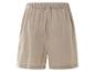 Shorts en lin beige, vue arrière.