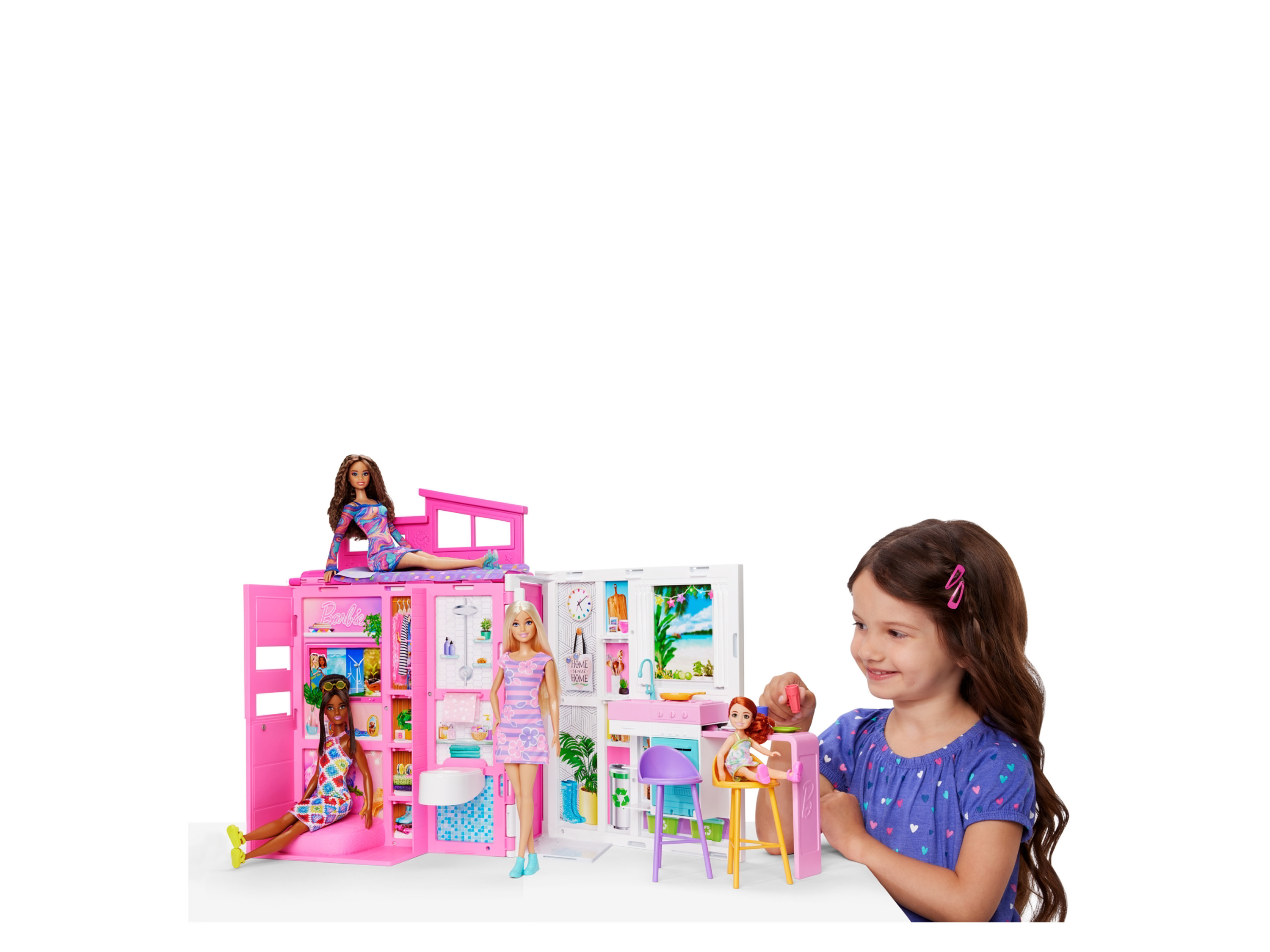 Coffret Barbie Maison De Vacances Mattel HRJ77 – 4 Zones Et 11 Accessoires - vue 5