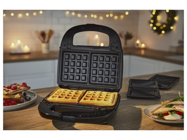 SILVERCREST® KITCHEN TOOLS Appareil à croque-monsieur 3-en-1 SSMW 750 D2, 750 W
