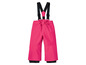 Pantalon de ski rose avec bretelles pour enfants.