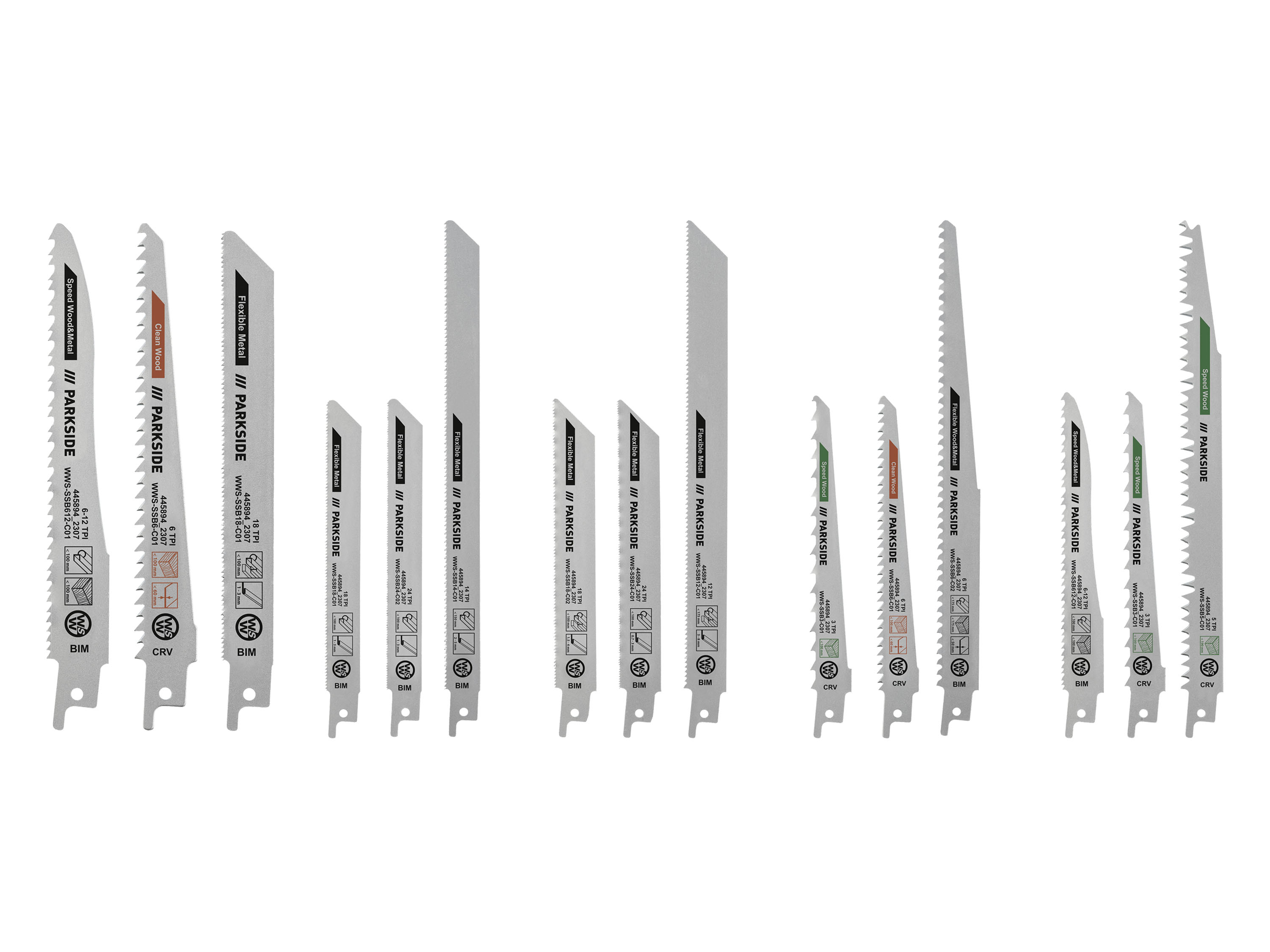 PARKSIDE® Jeu de lames de scie sabre PFSZ 3 B1, 3 pièces