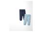 Deux paires de pantalons pour bébés en bleu et bleu clair