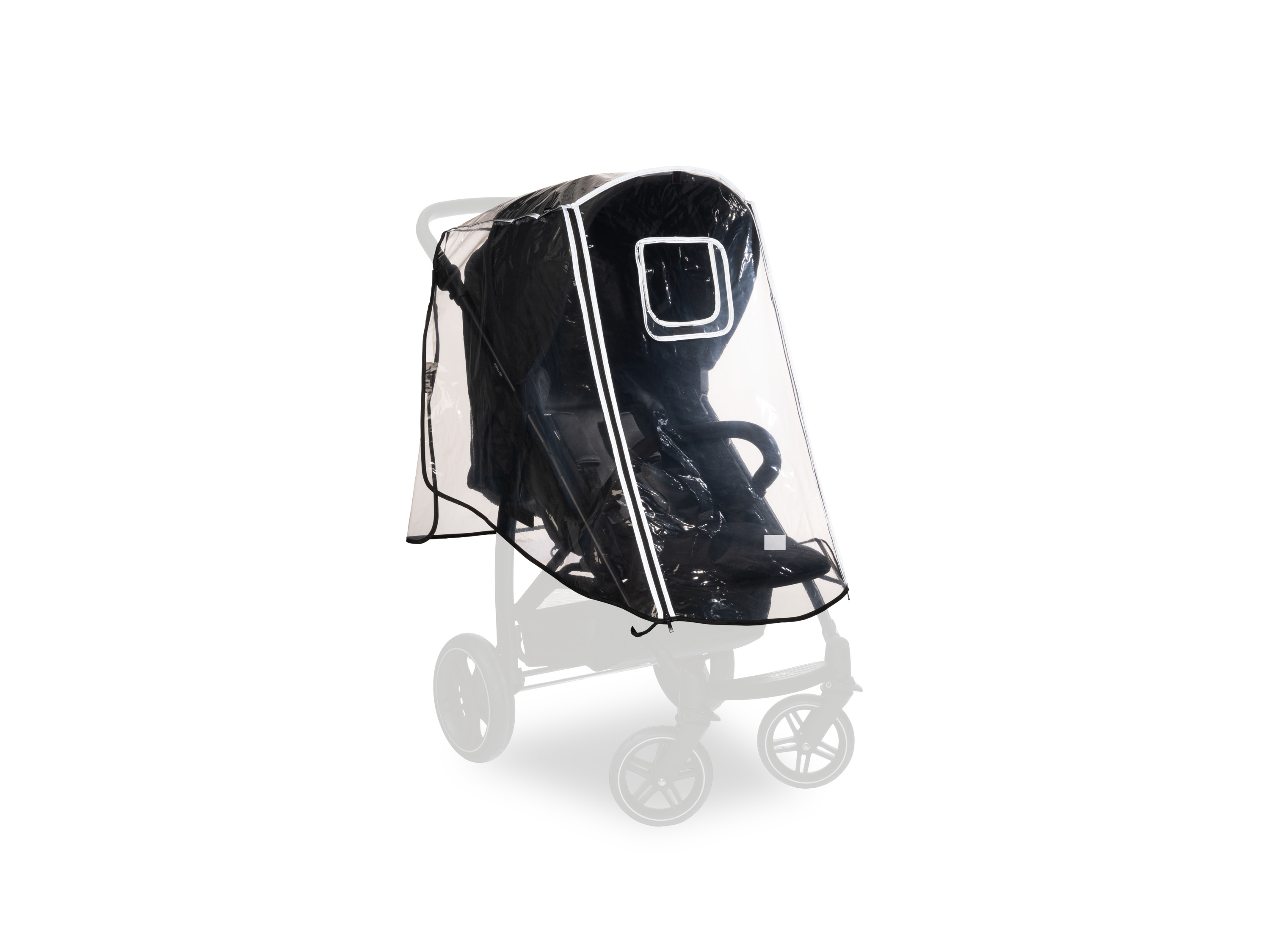 Habillage pluie pour poussette. (Chariot à quatre roues)