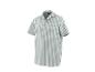 Chemise homme à manches courtes rayée verte et blanche