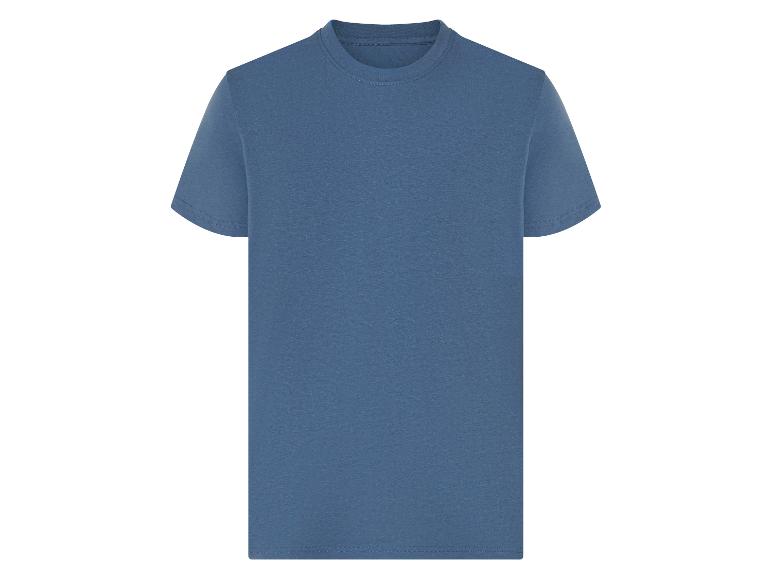 T-shirt bleu marine à manches courtes.