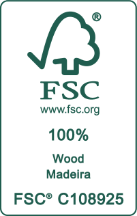 Sceau de certification: 100% bois, numéro de certificat C108925.