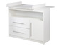 Commode blanche avec tiroirs et plan à langer rabattable