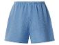 Short en coton bleu pour femme avec taille élastique