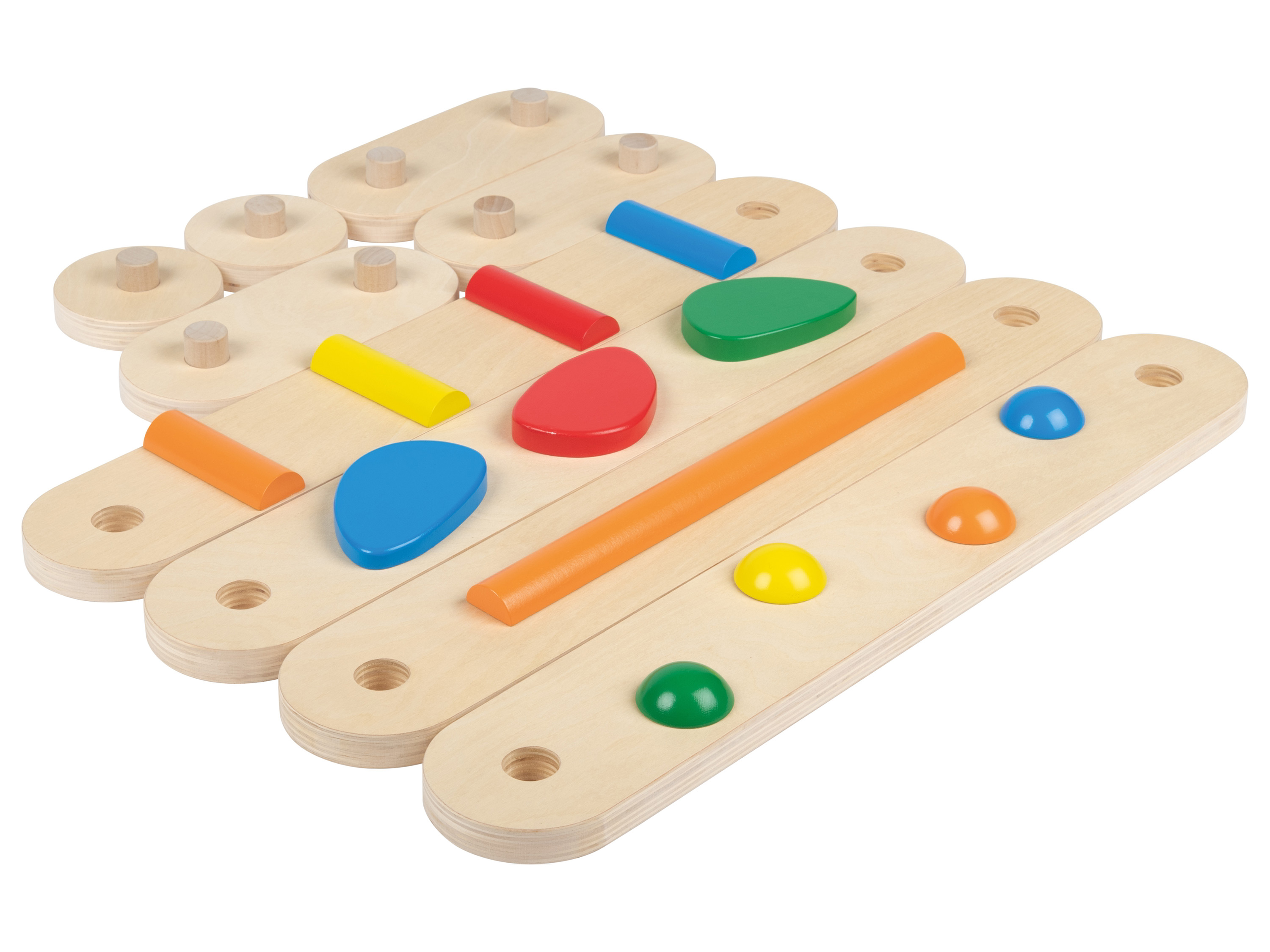 Playtive Jeu de poutres d'équilibre en bois, 9 pièces