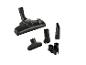 Accessoires d'aspirateur: brosse pour tissus d'ameublement, suceur plat, suceur pour meubles et support.
