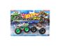 Coffret de jeu HOT WHEELS Monster Trucks avec deux voitures dans leur emballage.