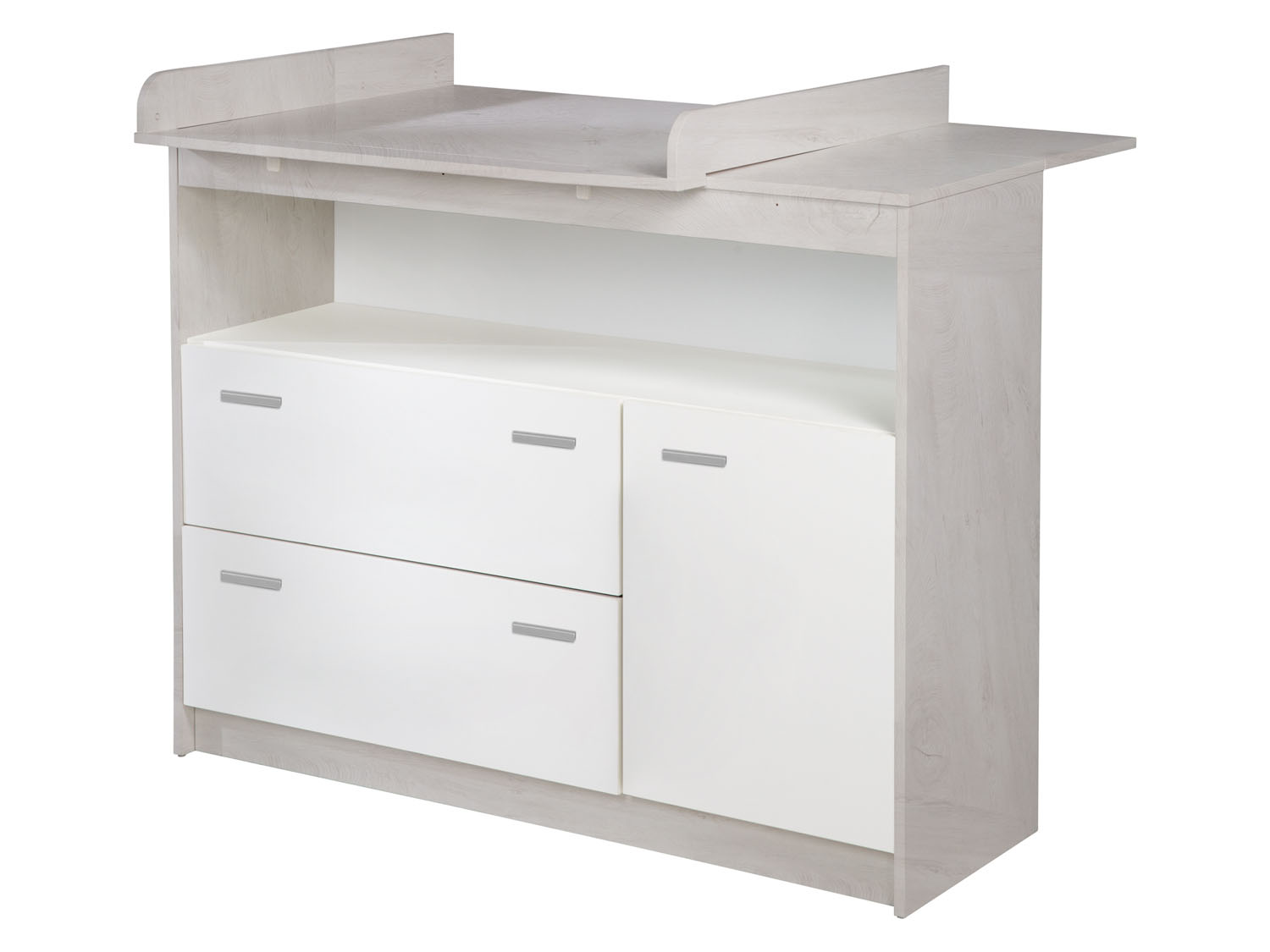 ROBA Commode à langer Julia – 2 tiroirs 1 porte – / Orme lunaire - vue 2
