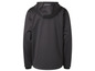 Un sweat à capuche noir à manches longues.