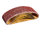 Bandes abrasives brunes, roulées.