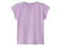 Un t-shirt pour bébé de couleur lilas à manches courtes.