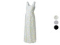 Robe de grossesse longue, vert clair avec imprimé floral.