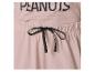 Pyjama rose pâle avec short et haut, imprimé Peanuts.