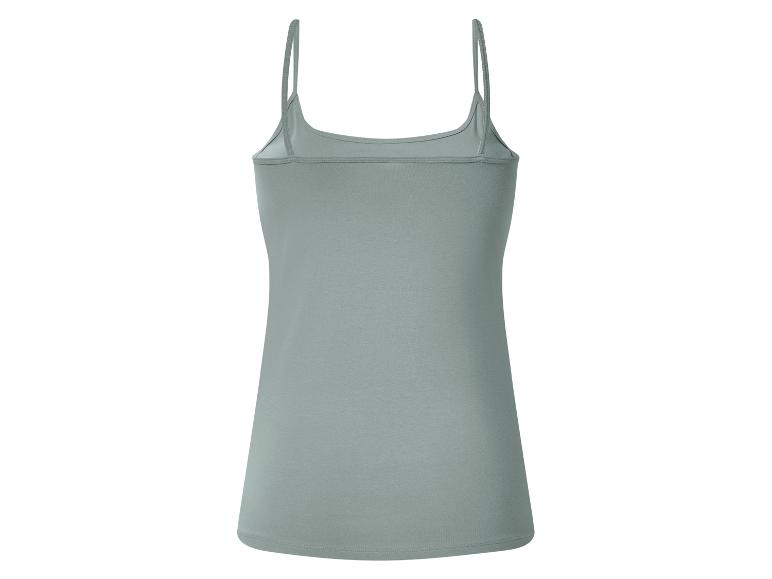 Débardeur femme vert-gris à fines bretelles, vue arrière