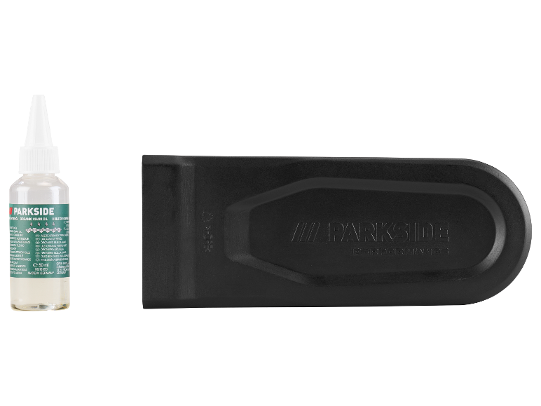 Huile de chaîne et outil de nettoyage de chaîne Parkside.