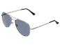 Lunettes de soleil aviateur avec monture argentée et verres gris