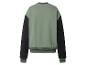 Sweat-shirt vert et noir avec manches raglan et poignets rayés