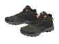 Chaussures de randonnée Hi-Tec vert olive et noir.