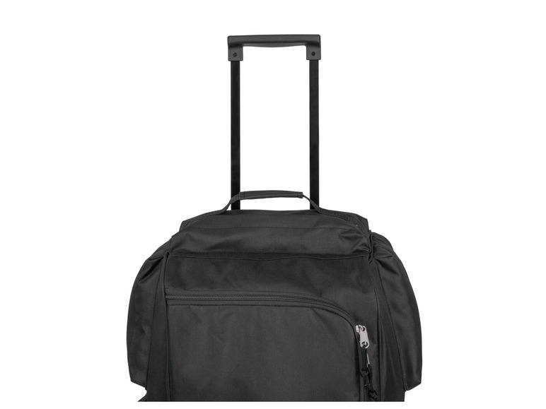 Sac De Voyage à Roulettes 45L Pour Ordinateur 15" - Sac à Dos Tractable, Tissu Oxford, Roues 18 Cm, Bleu/gris/noir