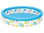 Piscine gonflable pour enfants, décor poissons et animaux marins.